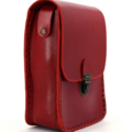 Sacoche en cuir rouge "Rog" à bandoulière