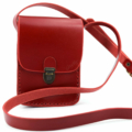 Sacoche en cuir rouge "Rog" à bandoulière