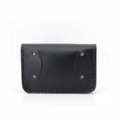 Pochette en cuir noire à mettre à la ceinture "Bouley"