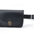 Pochette en cuir noire à mettre à la ceinture "Bouley"