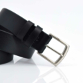 Ceinture noire en cuir "Léo"
