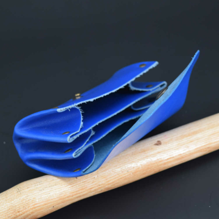 Porte-monnaie bleu clair "Grand Père" en cuir (grand modèle)