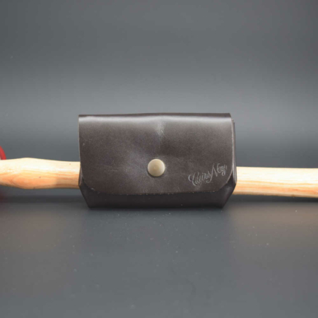Porte-monnaie marron foncé "Grand Père" en cuir (grand modèle)