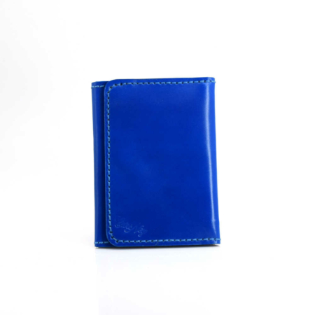 Portefeuille en cuir bleu clair à 3 volets
