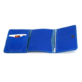 Portefeuille en cuir bleu clair à 3 volets