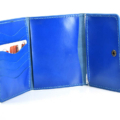 Portefeuille en cuir bleu clair à 3 volets