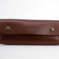 Trousse en cuir marron fauve - tannage végétal