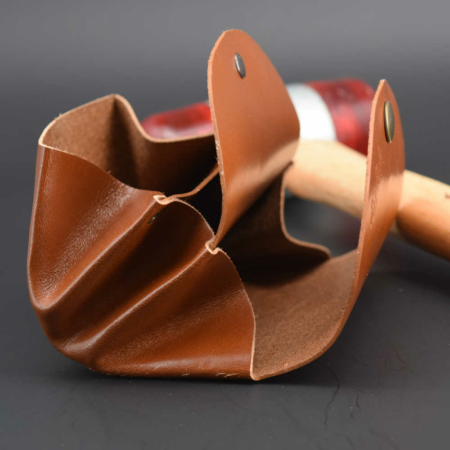 Porte-monnaie "Grand-Mère" en cuir marron Camel - 3 poches