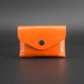 Porte-monnaie sans couture en cuir orange - simple mais efficace !