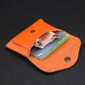 Porte-monnaie sans couture en cuir orange - simple mais efficace !