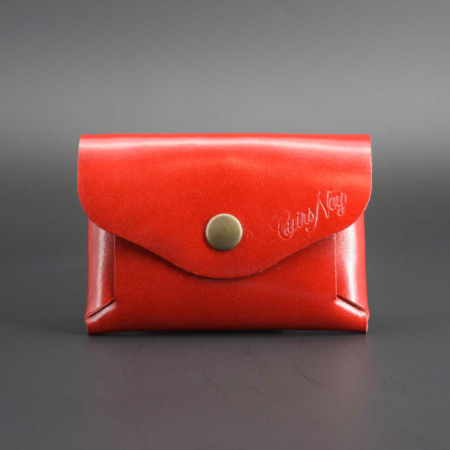 Porte-monnaie sans couture en cuir rouge - simple mais efficace !