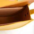 Sac "Baume" en cuir jaune pour femme avec bandoulière